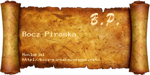 Bocz Piroska névjegykártya